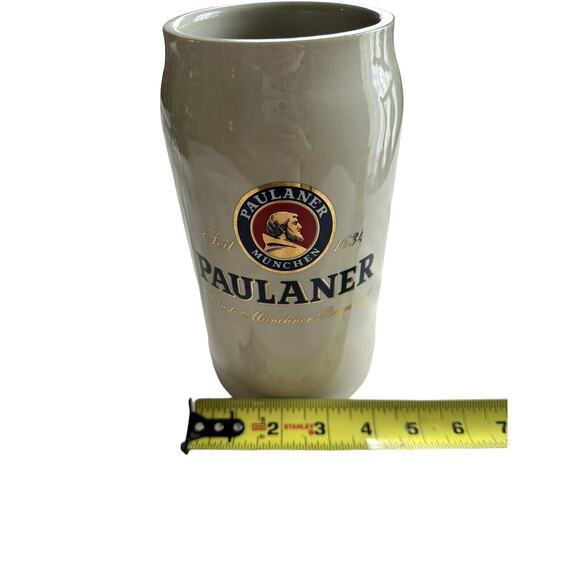F. Herb Paulaner Munchen Feinste Munchner Braukunst Beer Stein 1L Mug Tankard - Picture 1 of 3